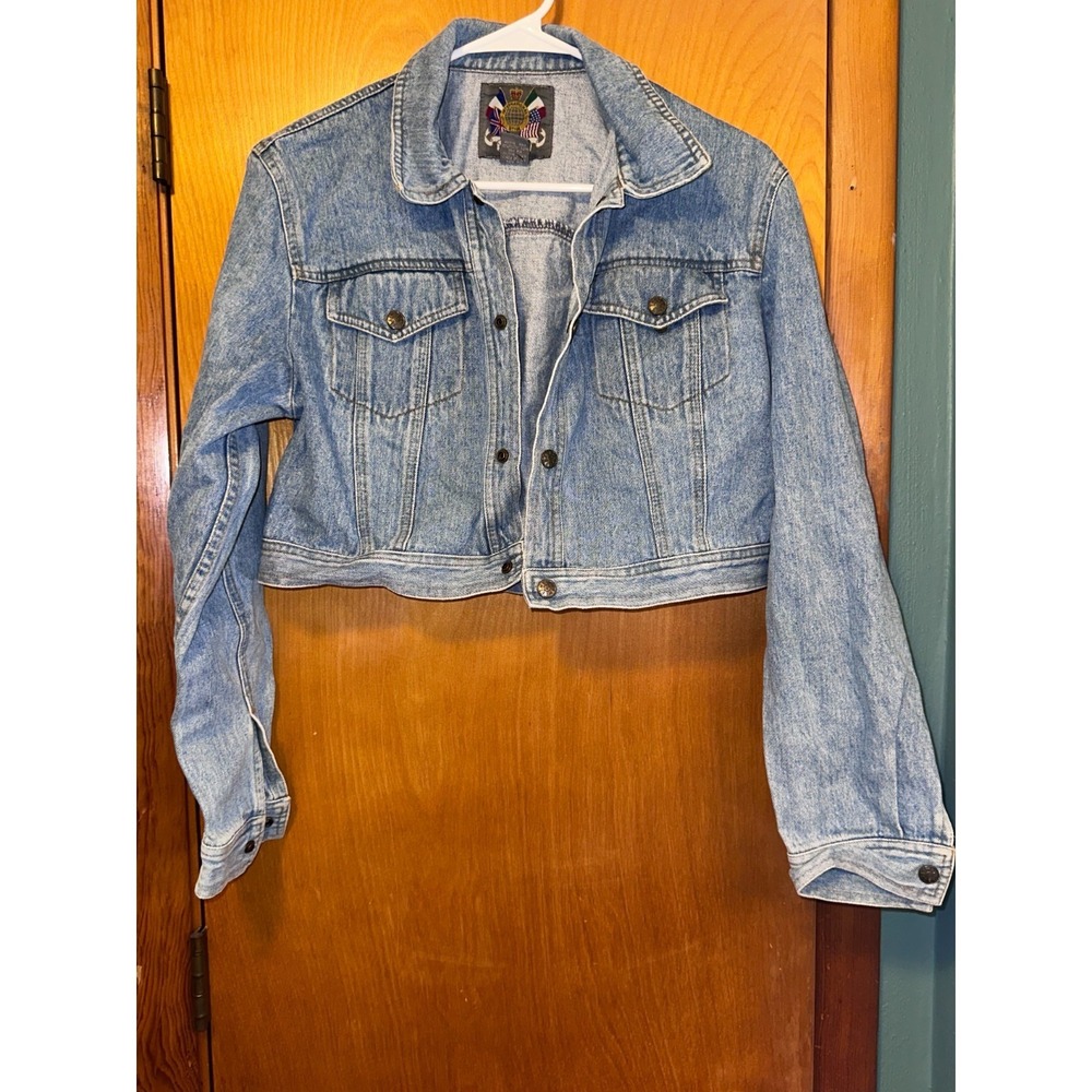 Limited Jeans Denim Jacket M Blue Cropped 90s Vintage Y2K Classic